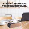 AllExtreme Leather Tissue Box Unique Decorative & Elegant Holder for Sun Visor Seat Side Pocket or Back Seat of Car Accessories