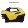 AllExtreme X-020723 High Pressure Car Washer 2100W Pump 210 Bar 10L/min Flow Rate Commercial Cleaning Machine for Cars Bikes Washing