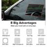 AllExtreme Car Mirror Anti-Fog Film Rainproof Rearview Water Drops Protective Sticker Rain Guard with Nano Coating Anti Glare Scratch Resistant for Sedan SUV Truck (165 X 140mm,Rectangle, 2 PCs)