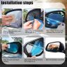 AllExtreme Car Mirror Anti-Fog Film Rainproof Rearview Water Drops Protective Sticker Rain Guard with Nano Coating Anti Glare Scratch Resistant for Sedan SUV Truck (135 X 95mm,Oval, 2 PCs)