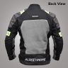 Allextreme BAZOOKA Unisex All weather Adult Motorcycle Riding Jacket with Impact Protection Back & Elbow Guard Reflective Stickers and Abrasion Resistance (Medium, Black & Neon Green)