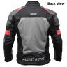 Allextreme BAZOOKA Bike Riding Jacket Mesh Fabric Racer Motorcycle with Back Elbows Shoulders Protection and All Season Night Visibility Sticker for Men (3XL, Black/Red)