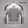Allextreme BAZOOKA Bike Riding Jacket Mesh Fabric Racer Motorcycle with Back Elbows Shoulders Protection and All Season Night Visibility Sticker for Men (M, Grey/Red)