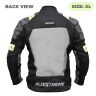 Allextreme BAZOOKA Unisex All weather Adult Motorcycle Riding Jacket with Impact Protection Back & Elbow Guard Reflective Stickers and Abrasion Resistance (XL, Black/Neon Green)