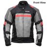 Allextreme BAZOOKA Unisex All weather Adult Motorcycle Riding Jacket with Impact Protection Back & Elbow Guard Reflective Stickers and Abrasion Resistance (XL, Black & Red)