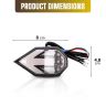 Allextreme Arrow Flush Mount LED Indicators with DRL Turn Signals Front and Rear Bright Warning Lamp Water Resistant for Electric Bike & Motorbike