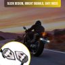 Allextreme Arrow Flush Mount LED Indicators with DRL Turn Signals Front and Rear Bright Warning Lamp Water Resistant for Electric Bike & Motorbike