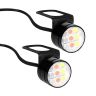Allextreme EX-005MLT Universal Parking 9 LED Lights Super Bright Luminance Round Multicolor Lamp Bulb for Car Bike Motorcycle (18 W, Set of 2)