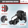 Allextreme Mobile Phone Holder 360° Smartphone Mount Adapter Adjustable Screw Clamp with USB Charging Connectivity for Motorcycles & Bikes- Black