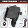 Allextreme Mobile Phone Holder 360° Smartphone Mount Adapter Adjustable Screw Clamp with USB Charging Connectivity for Motorcycles & Bikes- Black