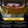 AllExtreme Car Cradle Hammock for 0 to 3 Year Baby Portable Travel Cloth Jhula with Adjustable Belt Hangers and Carry Bag (Musturd Yellow)