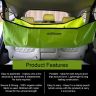 AllExtreme Car Cradle Hammock for 0 to 3 Year Baby Portable Travel Cloth Jhula with Adjustable Belt Hangers and Carry Bag (Neon Green)