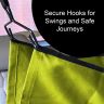 AllExtreme Car Cradle Hammock for 0 to 3 Year Baby Portable Travel Cloth Jhula with Adjustable Belt Hangers and Carry Bag (Neon Green)
