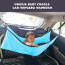 AllExtreme Car Cradle Hammock for 0 to 3 Year Baby Portable Travel Cloth Jhula with Adjustable Belt Hangers and Carry Bag (Sky Blue)