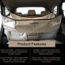 AllExtreme Car Cradle Hammock for 0 to 3 Year Baby Portable Travel Cloth Jhula with Adjustable Belt Hangers and Carry Bag (White)