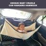AllExtreme Car Cradle Hammock for 0 to 3 Year Baby Portable Travel Cloth Jhula with Adjustable Belt Hangers and Carry Bag (White)