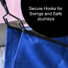 AllExtreme Car Cradle Hammock for 0 to 3 Year Baby Portable Travel Cloth Jhula with Adjustable Belt Hangers and Carry Bag (Blue)