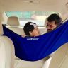 AllExtreme Car Cradle Hammock for 0 to 3 Year Baby Portable Travel Cloth Jhula with Adjustable Belt Hangers and Carry Bag (Blue)
