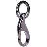Allextreme ZB-8792 Belt Hook Locking Keychain Heavy Duty Keyring with 2 rings for Car Bike (Pack of 1, Black)