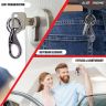 Allextreme ZB-8792 Belt Hook Locking Keychain Heavy Duty Keyring with 2 rings for Car Bike (Pack of 1, Black)