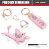 Allextreme Kitty Design Keychain Anti-Lost D-Ring Heavy Duty Keyring with 1 Screwdriver and 2 Rings for Car Bike