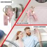 Allextreme Kitty Design Keychain Anti-Lost D-Ring Heavy Duty Keyring with 1 Screwdriver and 2 Rings for Car Bike