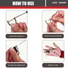 Allextreme Kitty Design Keychain Anti-Lost D-Ring Heavy Duty Keyring with 1 Screwdriver and 2 Rings for Car Bike