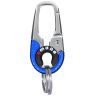 Allextreme 3755A-1 Belt Hook Locking Keychain Stainless Steel Heavy Duty Keyring with 2 rings for Car Bike (Pack of 1, Blue)