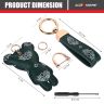 Allextreme Kitty Design Keychain Anti-Lost D-Ring Heavy Duty Keyring with 1 Screwdriver and 2 Rings for Car Bike