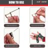Allextreme Kitty Design Keychain Anti-Lost D-Ring Heavy Duty Keyring with 1 Screwdriver and 2 Rings for Car Bike