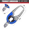 Allextreme 35775A Belt Hook Locking Keychain Stainless Steel Heavy Duty Keyring with 2 rings for Car Bike (Pack of 1, Blue)