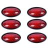 AllExtreme CAS-232 Oval Design Car Door Edge Guard Anti Scratch Protector with Sticker Seal for All Cars (Set of 6, Red)