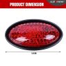 AllExtreme CAS-232 Oval Design Car Door Edge Guard Anti Scratch Protector with Sticker Seal for All Cars (Set of 6, Red)