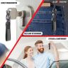 Allextreme LC-8801 American USA Flag Design Metal Keychain Anti-Lost D-Ring Heavy Duty Keyring with 1 Screwdriver and 2 Rings for Car Bike