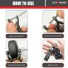 Allextreme LC-8801 American USA Flag Design Metal Keychain Anti-Lost D-Ring Heavy Duty Keyring with 1 Screwdriver and 2 Rings for Car Bike