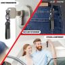 Allextreme LC-8801 American USA Flag Design Metal Keychain Anti-Lost D-Ring Heavy Duty Keyring with 1 Screwdriver and 2 Rings for Car Bike