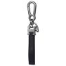 Allextreme LC-8803 Leather Loop Keychain Anti-Lost Metal D-Ring Heavy Duty Keyring with 1 Screwdriver for Car Bike (Pack of 1, Black)