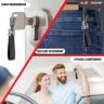 Allextreme LC-8803 Leather Loop Keychain Anti-Lost Metal D-Ring Heavy Duty Keyring with 1 Screwdriver for Car Bike (Pack of 1, Black)