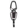 Allextreme ZB-8788 Metal Belt Hook Locking Keychain Heavy Duty Keyring with 2 rings for Car Bike (Pack of 1, Grey)