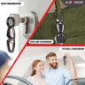 Allextreme ZB-8788 Metal Belt Hook Locking Keychain Heavy Duty Keyring with 2 rings for Car Bike (Pack of 1, Grey)
