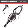 Allextreme ZB-8788 Metal Belt Hook Locking Keychain Heavy Duty Keyring with 2 rings for Car Bike (Pack of 1, Grey)