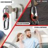 Allextreme 3755A Belt Hook Locking Keychain Stainless Steel Heavy Duty Keyring with 2 rings for Car Bike (Pack of 1, Orange)