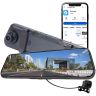 AllExtreme Dual Dash Camera 1080P Full HD 9.66 IPS LED Screen Front & Rear Reverse View 170° Wide Angle Loop and Voice Recording G-Sensor Mirror Display Car DVR Cam (Pack of 1)