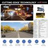 AllExtreme Dual Dash Camera 1080P Full HD 9.66 IPS LED Screen Front & Rear Reverse View 170° Wide Angle Loop and Voice Recording G-Sensor Mirror Display Car DVR Cam (Pack of 1)