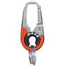 Allextreme 35775A_1 Belt Hook Locking Keychain Stainless Steel Heavy Duty Keyring with 2 rings for Car Bike (Pack of 1, Orange)