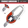 Allextreme 35775A_1 Belt Hook Locking Keychain Stainless Steel Heavy Duty Keyring with 2 rings for Car Bike (Pack of 1, Orange)