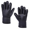 Allextreme Winter Riding Gloves Synthetic Leather Full Finger Warm Mittens for Motorbike Racing Biking Climbing Cold Weather Protection (L, Black)