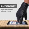 Allextreme Winter Riding Gloves Synthetic Leather Full Finger Warm Mittens for Motorbike Racing Biking Climbing Cold Weather Protection (L, Black)
