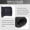 Allextreme Winter Riding Gloves Synthetic Leather Full Finger Warm Mittens for Motorbike Racing Biking Climbing Cold Weather Protection (L, Black)