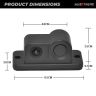 AllExtreme CW-08 170?Wide Angle Rear View Parking Sensor Kit 0.3m-2m Detection Distance IP67 Water Resistant Reverse Backup Radar System (Black)